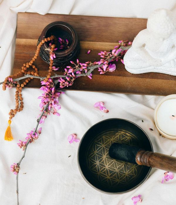 Woman in a calm yoga pose symbolizing inner balance and peace.
